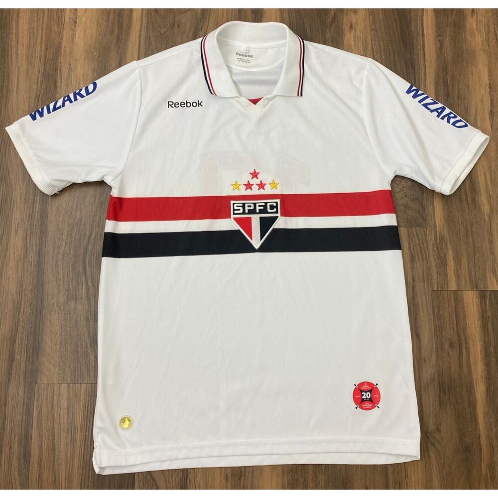 Youth Reebok 2012 Sao Paulo FC SPFC #10 Jadson collared soccer futbol jersey, 14